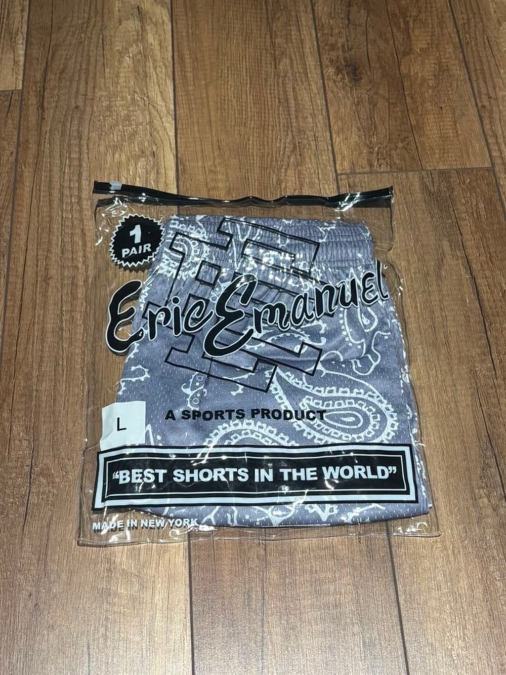 Eric Emanuel EE Gray Paisley Bandana Mesh Shorts Brand New - Picture 10 of 11